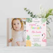 Individuelle tropische Party Einladungen für Kinde (Stehend Vorderseite)