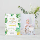 Individuelle tropische Party Einladungen für Kinde (Stehend Vorderseite)