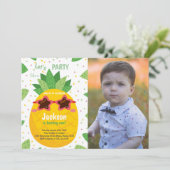 Individuelle tropische Party Einladungen für Kinde (Stehend Vorderseite)