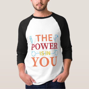 Individuelle Typografie des textbasierten Powers T-Shirt
