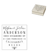 Individuelle Typografie Elegante Couple-Rücksendea Gummistempel (Stempel)