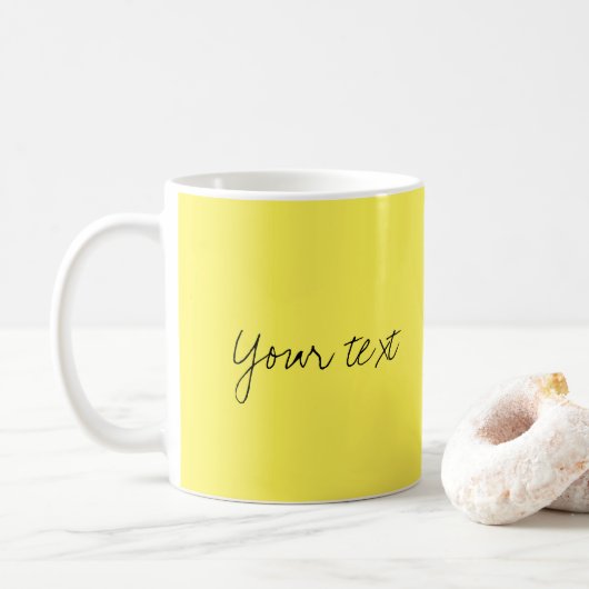 Individuelle Typografie Text oder Name Modern Nied Kaffeetasse (Mit Donut)