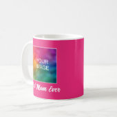 Individuelle Typografie Vorlage Fuchsia Beste Mama Kaffeetasse (Vorderseite Links)