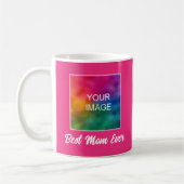 Individuelle Typografie Vorlage Fuchsia Beste Mama Kaffeetasse (Links)