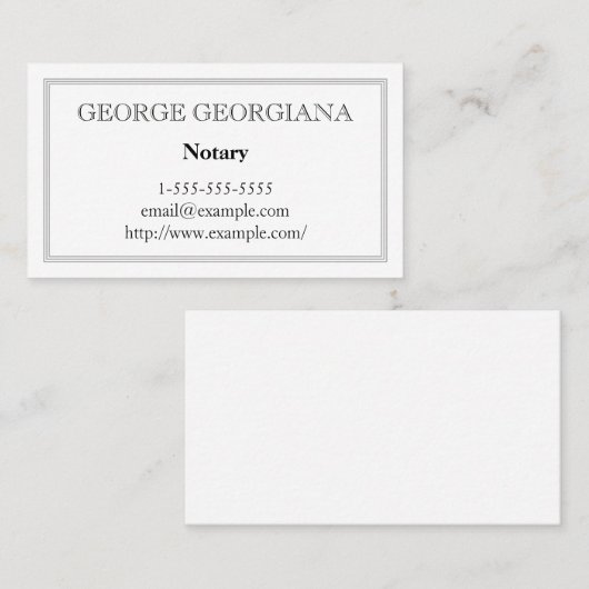 Individuelle und einfache Notar-Visitenkarte Visitenkarte (Vorne/Hinten)
