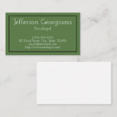 Individuelle und einfache Paralegal-Visitenkarte Visitenkarte (Vorne/Hinten)