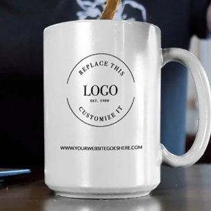 Individuelle Unternehmenswerbe-Logowebsite Kaffeetasse
