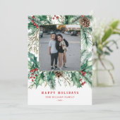 Individuelle Urlaubskarten heilige Federn Digital Feiertagskarte (Stehend Vorderseite)