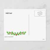 Individuelle Urlaubsvorlage Feiertagspostkarte (Rückseite)