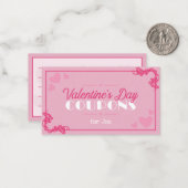 Individuelle Valentinstag Coupons romantisch Mitteilungskarte (Vorderseite/Rückseite Beispiel)