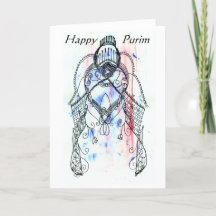 Individuelle Vashti Fine Art Feminist Purim Card