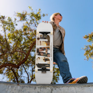 Individuelle Vatertag-Fotocollage-Karte  Skateboard