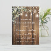 Individuelle Verlobung Einladung mit rustikalem Th (Stehend Vorderseite)