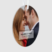 Individuelle Verlobung Foto Urlaub Ornament (Vorderseite)
