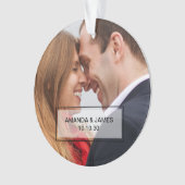 Individuelle Verlobung Foto Urlaub Ornament (Vorderseite)