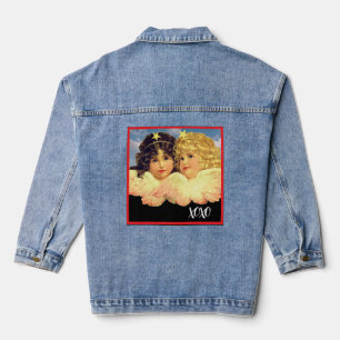 INDIVIDUELLE VINTAGE-ENGELS-LEINENJACKE JEANSJACKE