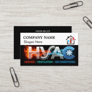 Individuelle Visitenkarte für HVAC mit Firmenlogo