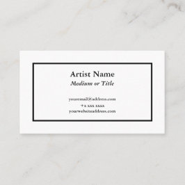 Individuelle Visitenkarte für Künstler