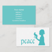 Individuelle Visitenkarten für Friedensaktivisten! Visitenkarte (Vorne/Hinten)