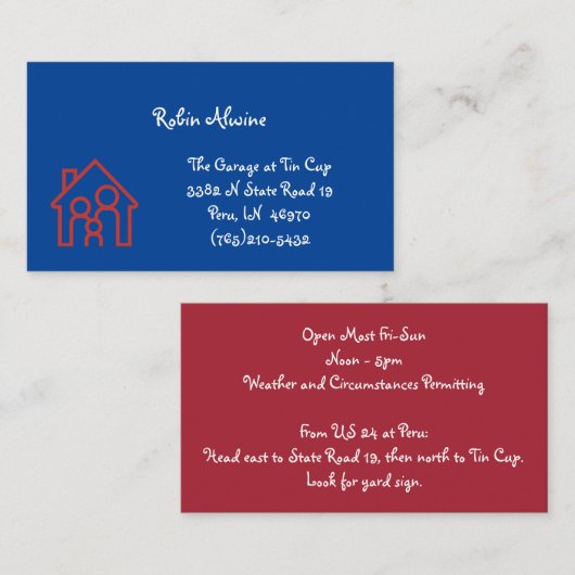 Individuelle Visitenkarten in patinotischen Farben Visitenkarte (Vorne/Hinten)