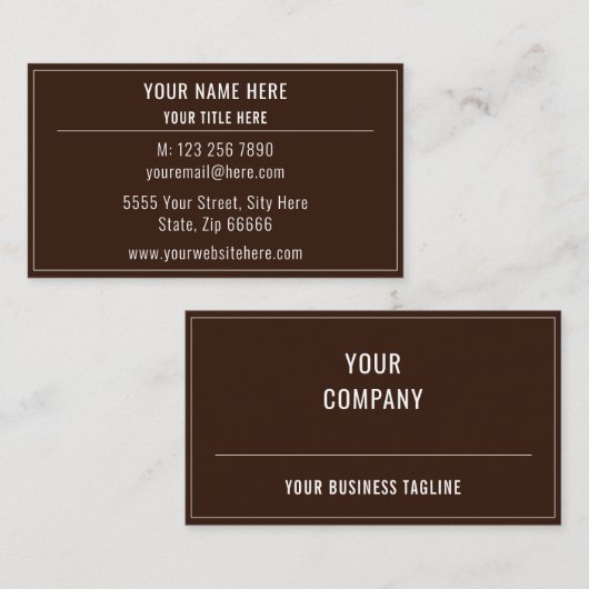 Individuelle Visitenkartenvorlage für Ihr eigenes Visitenkarte (Vorne/Hinten)