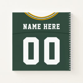 Individuelle Vorlage für Fußball-Jersey-Notebooks Notizblock