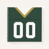 Individuelle Vorlage für Fußball-Jersey-Notebooks Notizblock (Vorderseite)