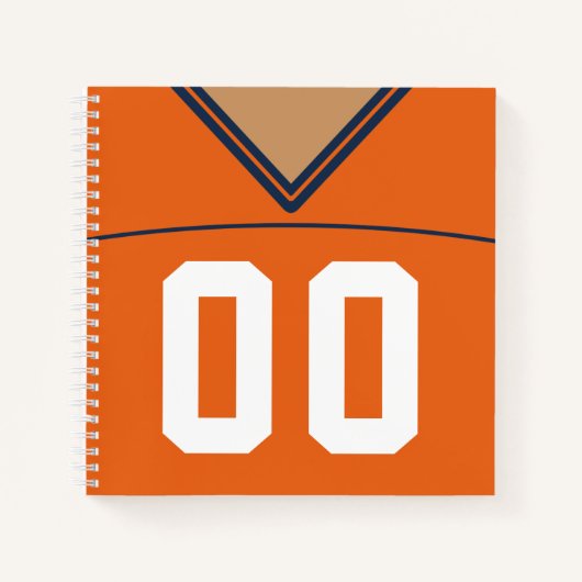 Individuelle Vorlage für Fußball-Jersey-Notebooks Notizbuch (Vorderseite)