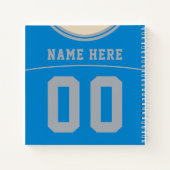 Individuelle Vorlage für Fußball-Jersey-Notebooks Notizbuch (Rückseite)