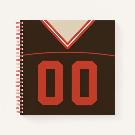 Individuelle Vorlage für Fußball-Jersey-Notebooks Notizbuch (Vorderseite)