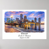 Individuelle Wandkunst Boston, Massachusetts Poste Poster (Vorne)