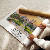 Individuelle Wandkunst Des Moines, Iowa Poster