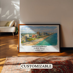 Individuelle Wandkunst Fort Lauderdale, Florida Po Poster