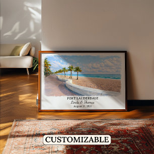 Individuelle Wandkunst Fort Lauderdale, Florida Po Poster