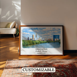 Individuelle Wandkunst Indianapolis, Indiana Poste Poster