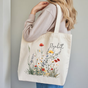 Individuelle Wasserfarbe Botanische Tasche, Brautj Tragetasche