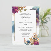 Individuelle Wasserfarbe Mystic Garden Celestie Einladung (Stehend Vorderseite)