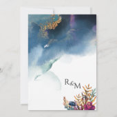 Individuelle Wasserfarbe Mystic Garden Celestie Einladung (Rückseite)