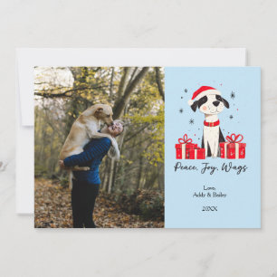 Individuelle Weihnachts-Foto-Urlaubskarte für Hund Feiertagskarte
