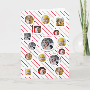 Individuelle Weihnachtsfeier mit vier Fotos 🎄 Wei Einladung