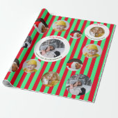 Individuelle Weihnachtsfeier mit vier Fotos 🎄 Wei Geschenkpapier (Ungerollt)