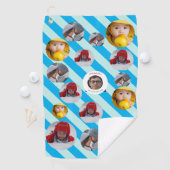 Individuelle Weihnachtsfeier mit vier Fotos 🎄 Wei Golfhandtuch (Insitu)