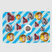 Individuelle Weihnachtsfeier mit vier Fotos 🎄 Wei Golfhandtuch (Horizontal)