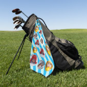 Individuelle Weihnachtsfeier mit vier Fotos 🎄 Wei Golfhandtuch (Gras)