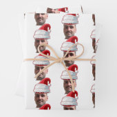 Individuelle Weihnachtsfeiern mit lustigen Gesicht Geschenkpapier Set (Beispiel)