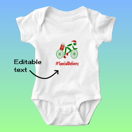Individuelle Weihnachtslieferung für Radfahrer Baby Strampler
