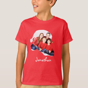 Individuelle Weihnachtsmannmütze Foto Weihnachtsfa T-Shirt