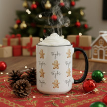Individuelle Weihnachtstasse mit Lebkuchen-Motiv a