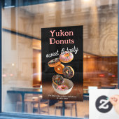 Individuelle Werbeaktion für Donut-Geschäft Fensteraufkleber (Café-Fenster)
