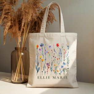 Individuelle Wildblumen-Tragetasche als Geschenk f Tragetasche